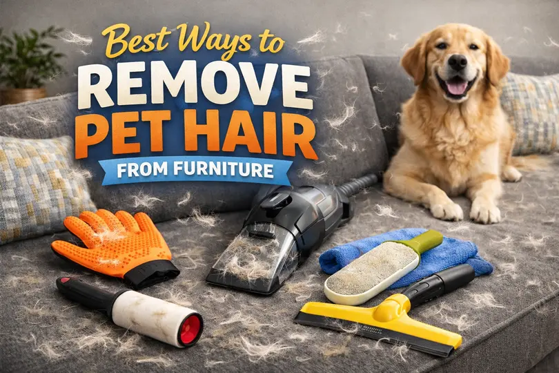 best ways to remove pet hair from furniture and couch
